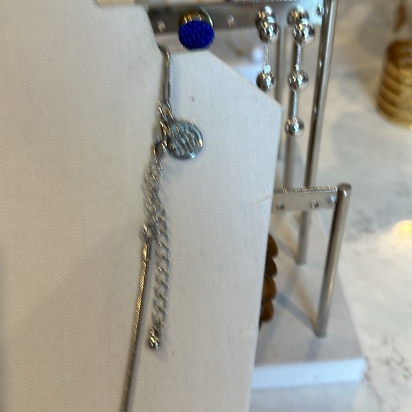 WHBM silver tone with dangling black pendant costume necklace - Picture 3 of 3